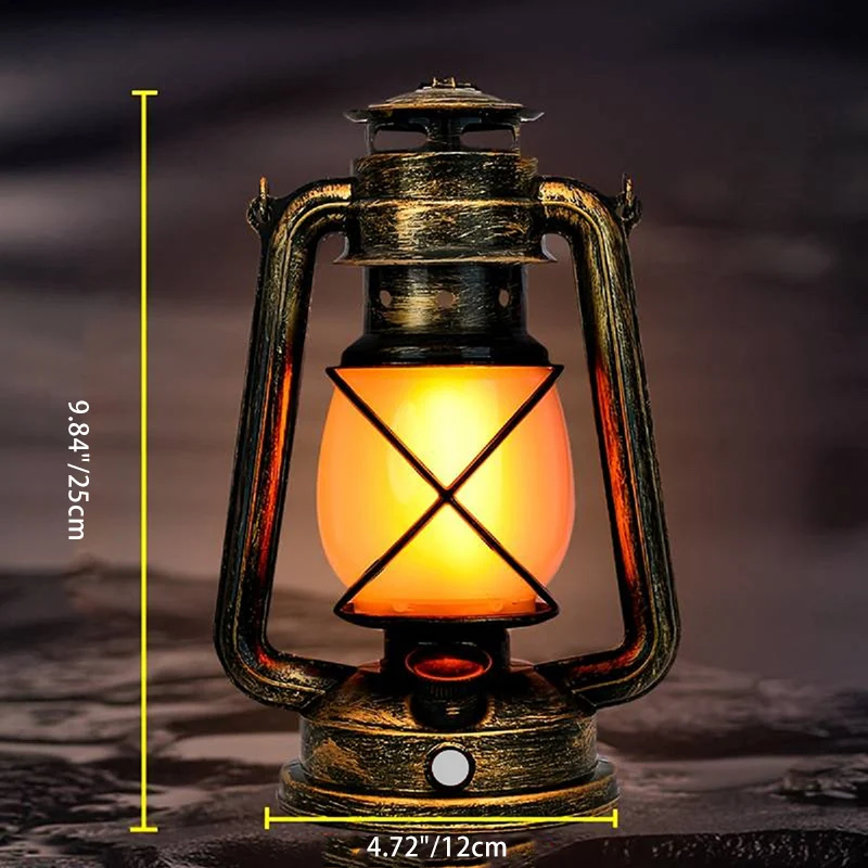 Traditional Vintage USB Horse Lamp Lantern Round ABS LED Table Lamp For Living Room