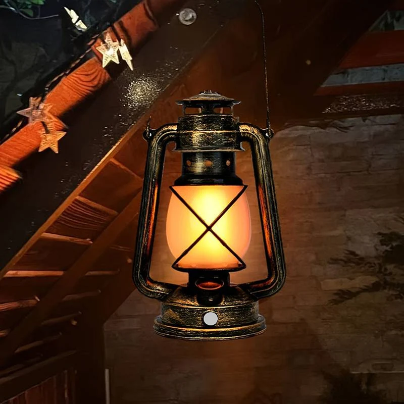 Traditional Vintage USB Horse Lamp Lantern Round ABS LED Table Lamp For Living Room