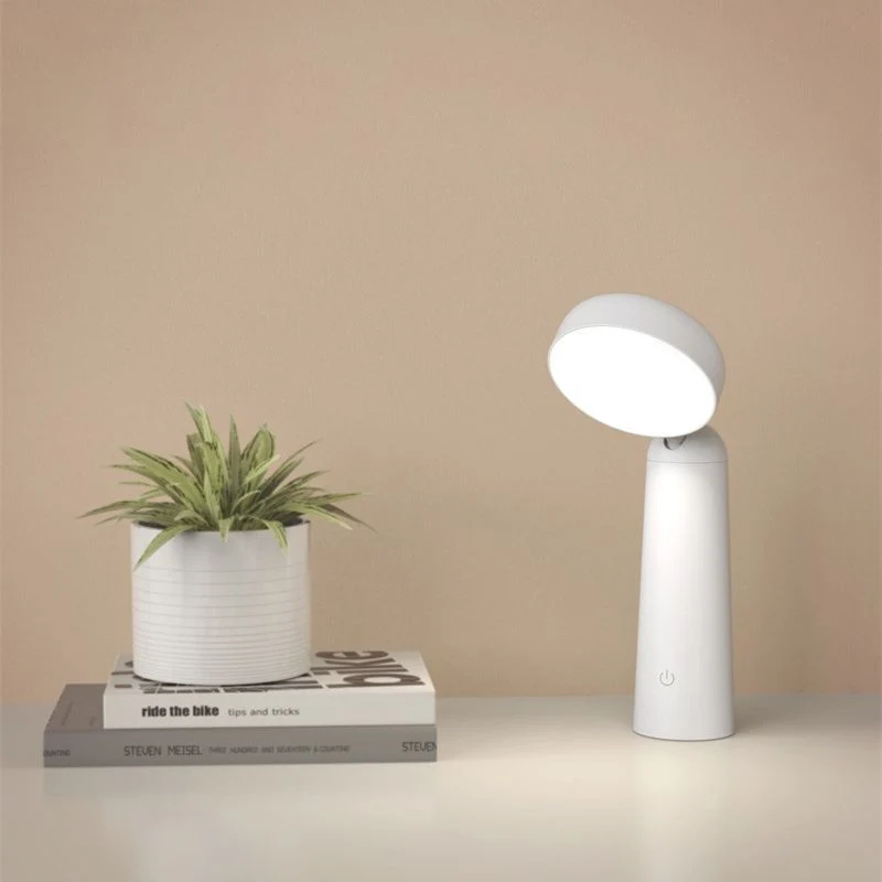 Modern Minimalist Portable USB Magnifier Shape Round Cylinder ABS LED Table Lamp For Bedroom
