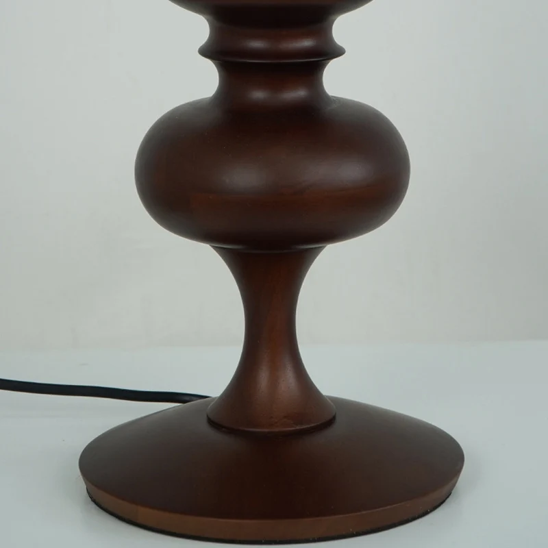 Traditional Vintage Crushed Flower Round Orb Fabric Ceramic 1-Light Table Lamp For Living Room