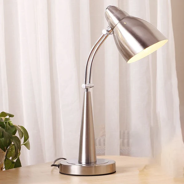 Traditional Vintage Rotatable Angle Dome Cone Iron Frame 1-Light Table Lamp For Living Room