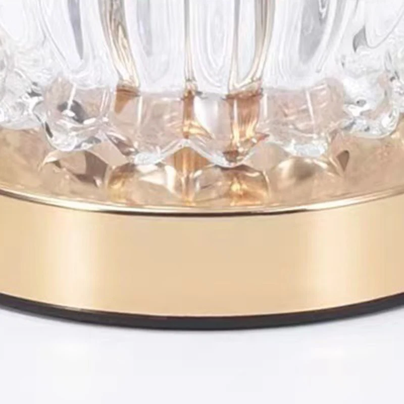 Modern Art Deco Pod Butterfly Hardware Glass Base Acrylic Shade LED Table Lamp For Bedroom