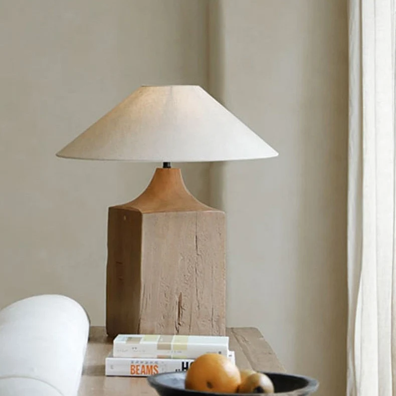 Modern Simplicity Umbrella Shape Fabric Wood 1 - Light Table Lamp For Living Room
