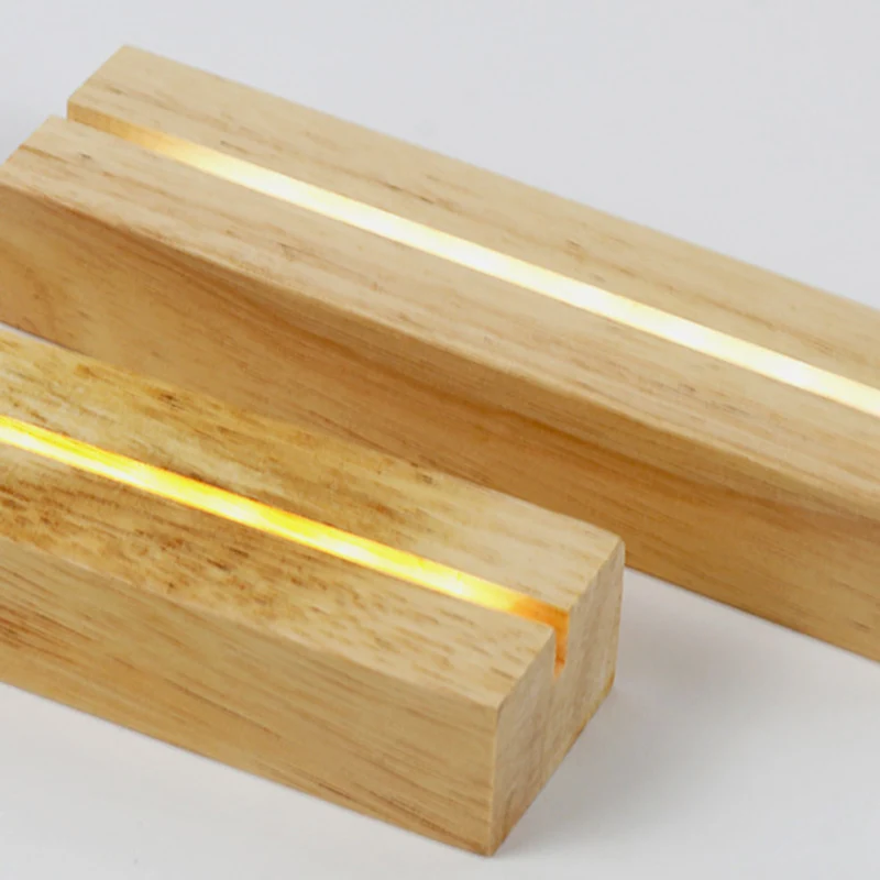 Modern Minimalist Water Ripple Wood Acrylic USB LED Table Lamp For Bedroom