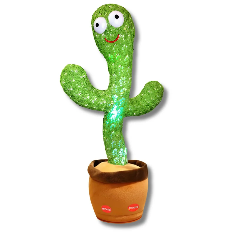 Cactus Bailarín Recargable con Sonido Interactivo que Repite y Canta
