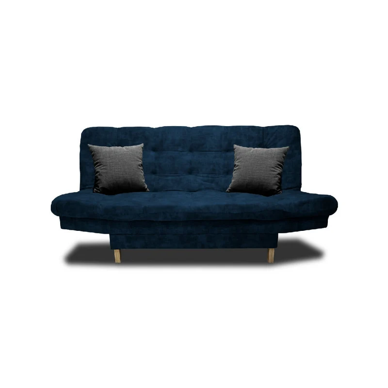 Sofá Cama Kuster Clic Clac 3 Posiciones Tela Amigable con Mascotas 185X90X80 Azul Petróleo