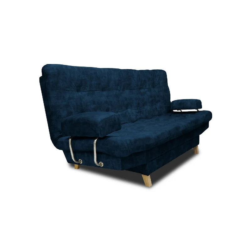 Sofá Cama Blum Clic Clac 3 Posiciones Tela Amigable con Mascotas 185X90X80 Azul Petróleo