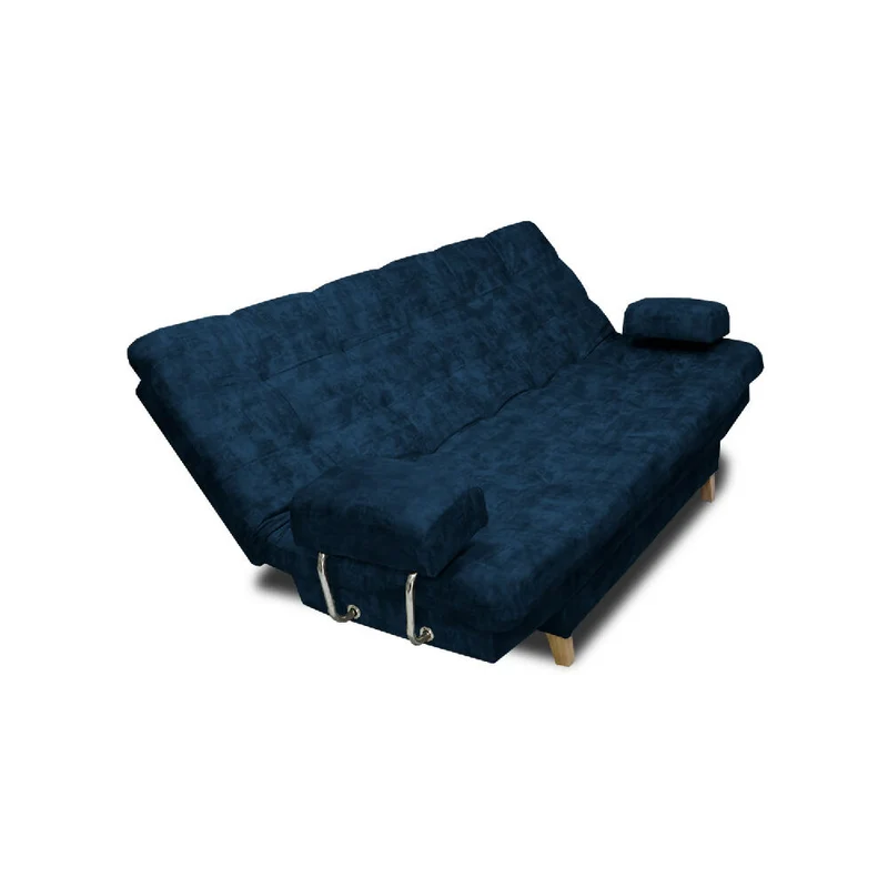 Sofá Cama Blum Clic Clac 3 Posiciones Tela Amigable con Mascotas 185X90X80 Azul Petróleo