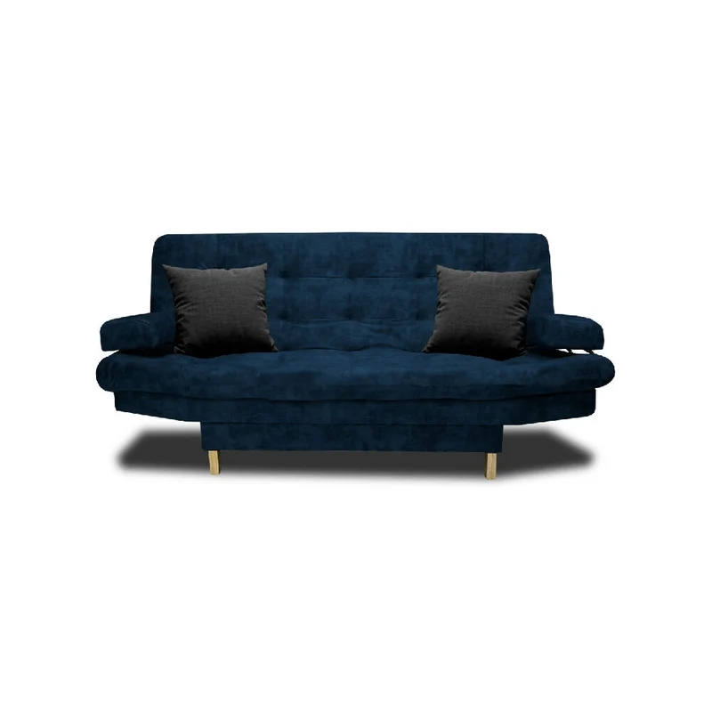 Sofá Cama Blum Clic Clac 3 Posiciones Tela Amigable con Mascotas 185X90X80 Azul Petróleo