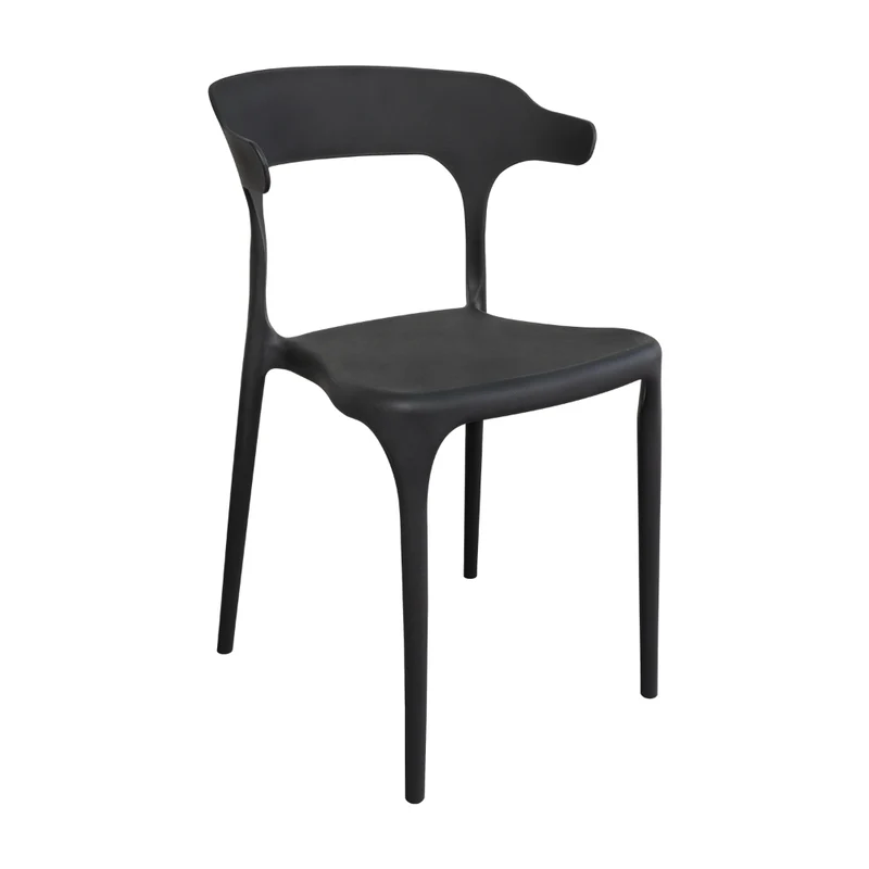 Silla Elena, Color Negro, con Espaldar y Diseño Moderno