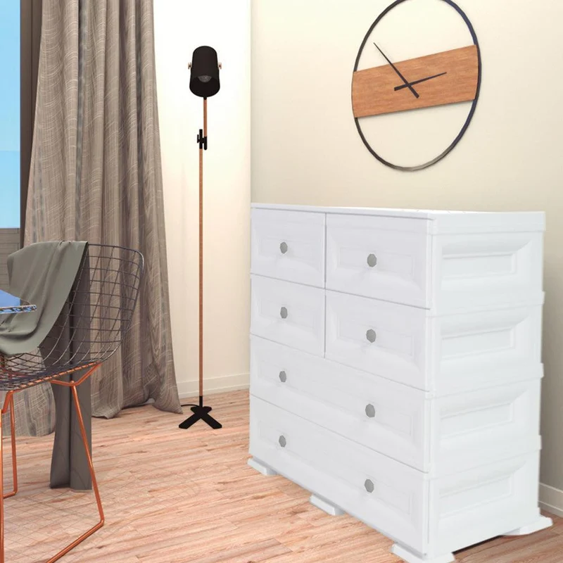 Mueble Organizador Elegance Dalí, Blanco Perla, con Gran Capacidad de Almacenamiento