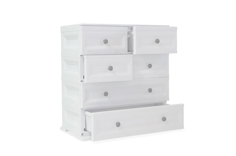 Mueble Organizador Elegance Dalí, Blanco Perla, con Gran Capacidad de Almacenamiento