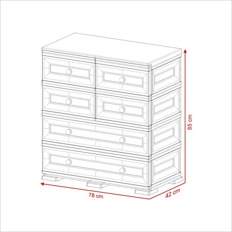 Mueble Organizador Elegance Dalí, Blanco Perla, con Gran Capacidad de Almacenamiento