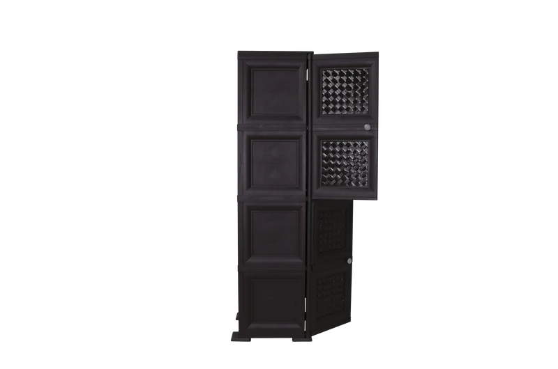 Mueble Organizador Elegance Rattan Da Vinci, Wengue, con Cuatro Puertas Batientes
