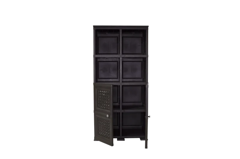 Mueble Organizador Elegance Rattan Monet, Wengue, con Dos Puertas Batientes