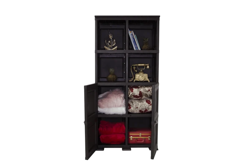 Mueble Organizador Elegance Liso Monet, Wengue, con Dos Puertas Batientes