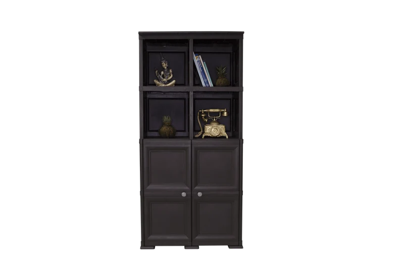 Mueble Organizador Elegance Liso Monet, Wengue, con Dos Puertas Batientes