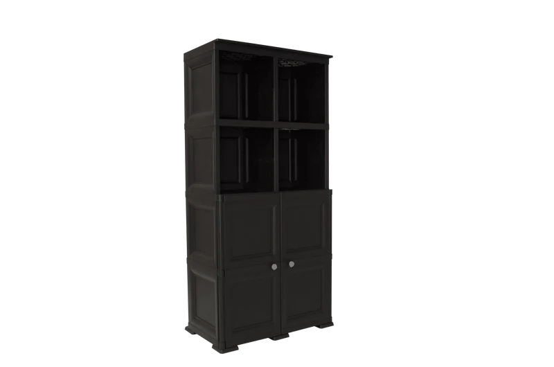 Mueble Organizador Elegance Liso Monet, Wengue, con Dos Puertas Batientes