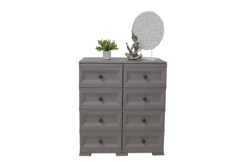 Mueble Organizador Elegance Van Gogh, Cocoa, con Ocho Cajones Deslizables
