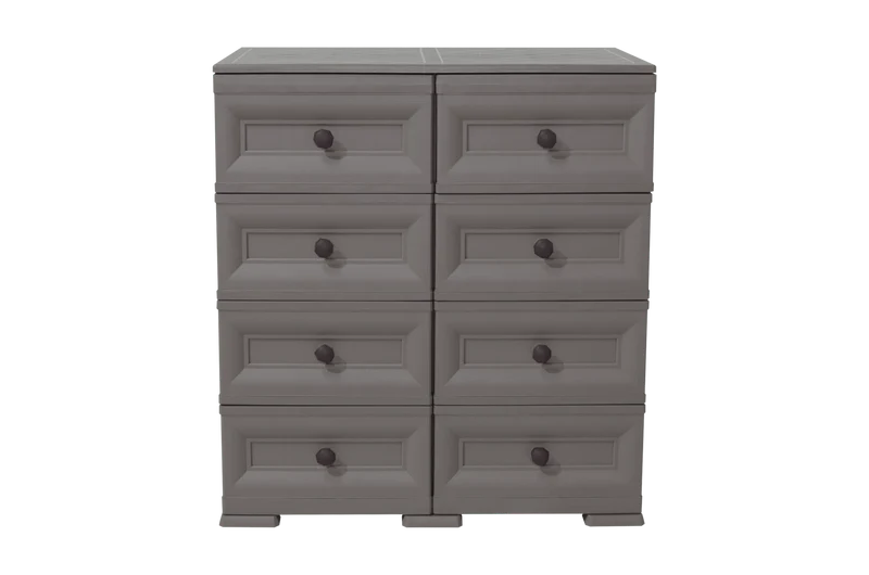 Mueble Organizador Elegance Van Gogh, Cocoa, con Ocho Cajones Deslizables