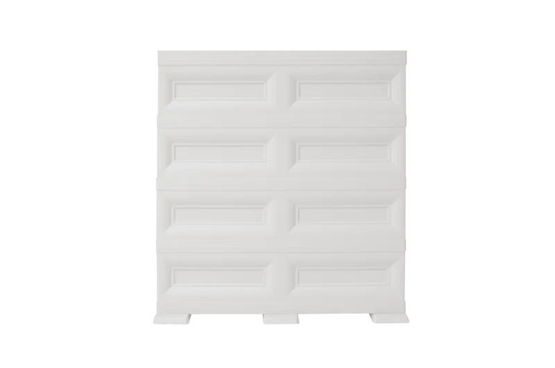 Mueble Organizador Elegance Van Gogh, Blanco Perla, con Ocho Deslizables