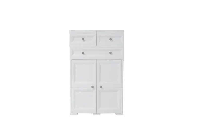 Mueble Organizador Elegance Picasso, Blanco Perla, con Tres Cajones Deslizables