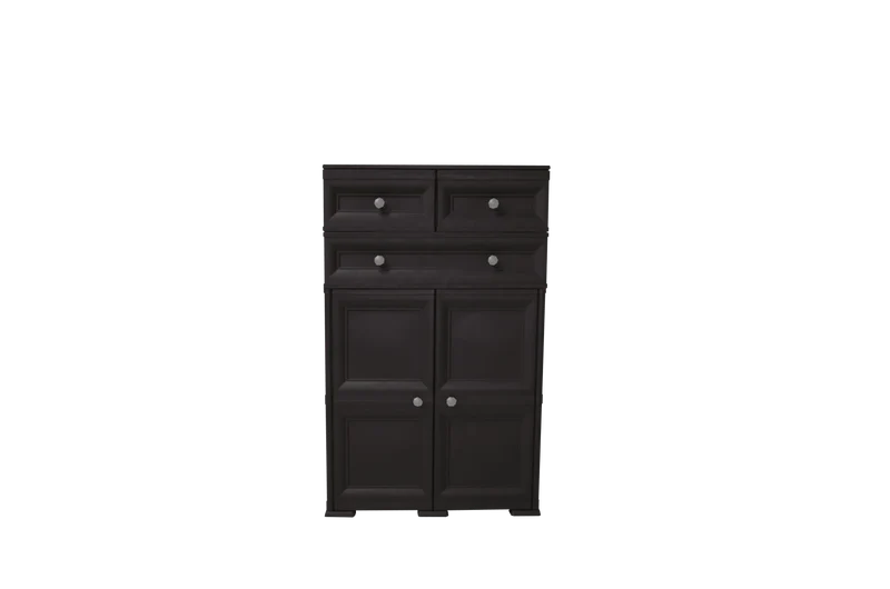 Mueble Organizador Elegance Picasso, Wengue, con Tres Cajones Deslizables