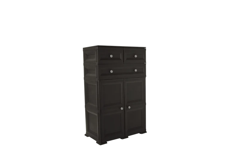 Mueble Organizador Elegance Picasso, Wengue, con Tres Cajones Deslizables