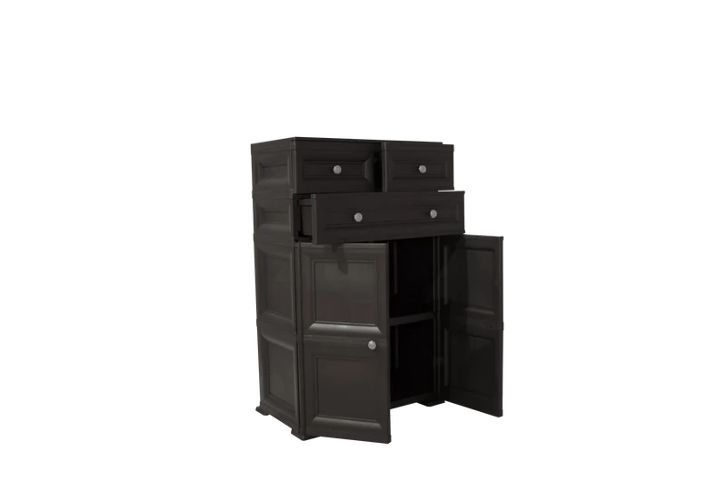 Mueble Organizador Elegance Picasso, Wengue, con Tres Cajones Deslizables