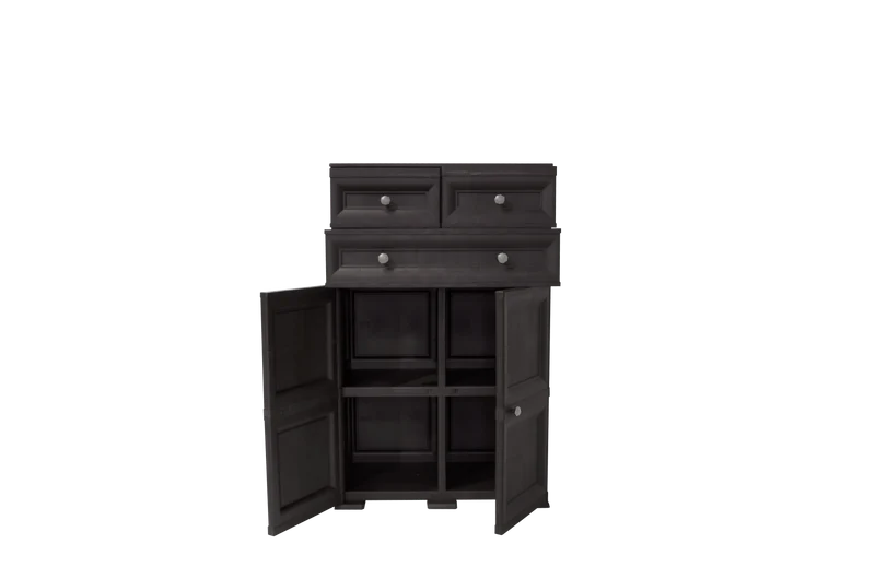 Mueble Organizador Elegance Picasso, Wengue, con Tres Cajones Deslizables