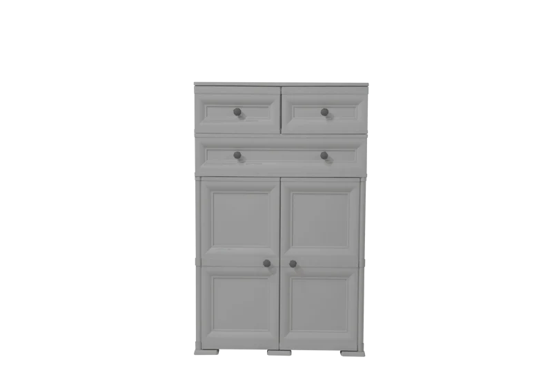 Mueble Organizador Elegance Picasso, Gris, con Tres Cajones Deslizables