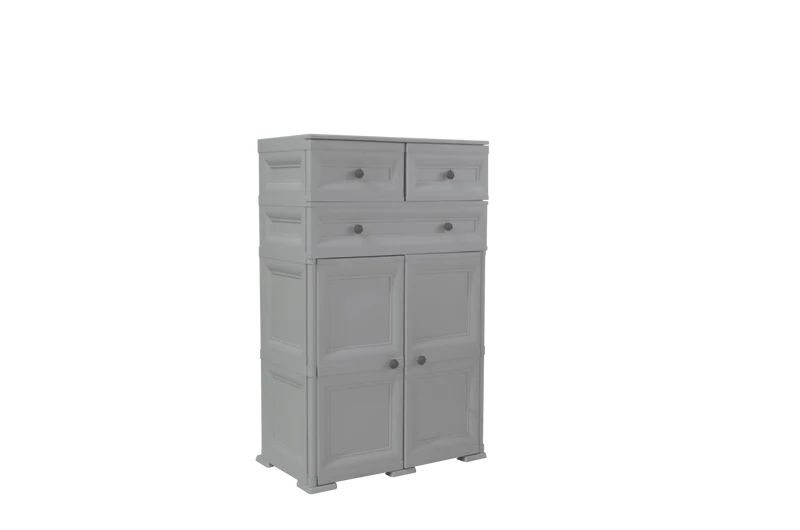 Mueble Organizador Elegance Picasso, Gris, con Tres Cajones Deslizables