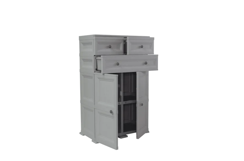 Mueble Organizador Elegance Picasso, Gris, con Tres Cajones Deslizables