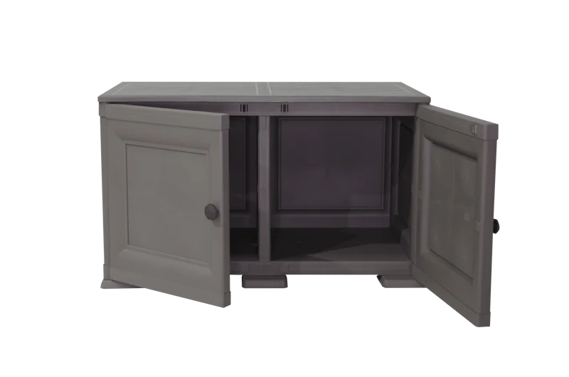 Mueble Organizador Elegance Liso Goya, Cocoa, con Dos Puertas Batientes