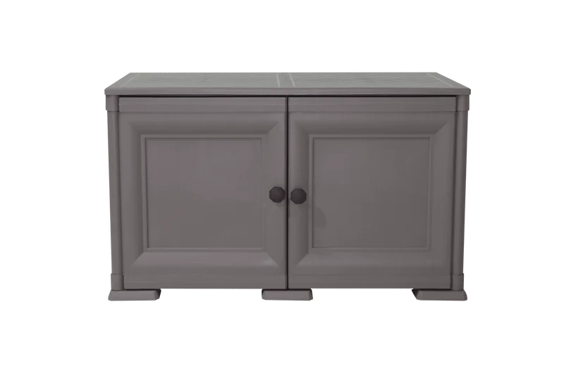 Mueble Organizador Elegance Liso Goya, Cocoa, con Dos Puertas Batientes