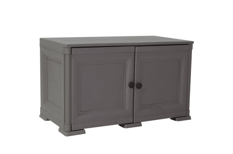 Mueble Organizador Elegance Liso Goya, Cocoa, con Dos Puertas Batientes