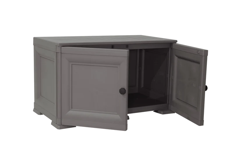 Mueble Organizador Elegance Liso Goya, Cocoa, con Dos Puertas Batientes