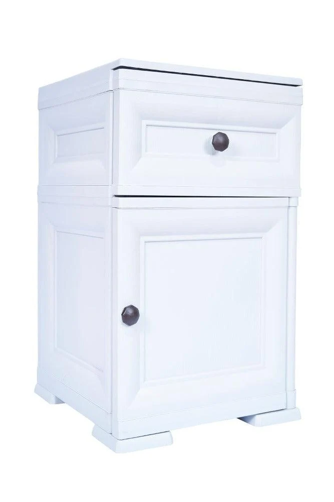 Mueble Organizador Elegance Tiziano, Blanco Duqueza, con Dos Cajones Deslizables