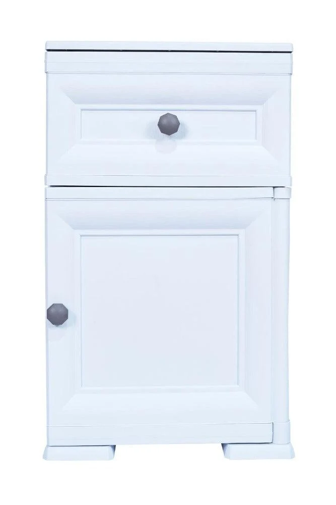 Mueble Organizador Elegance Tiziano, Blanco Duqueza, con Dos Cajones Deslizables