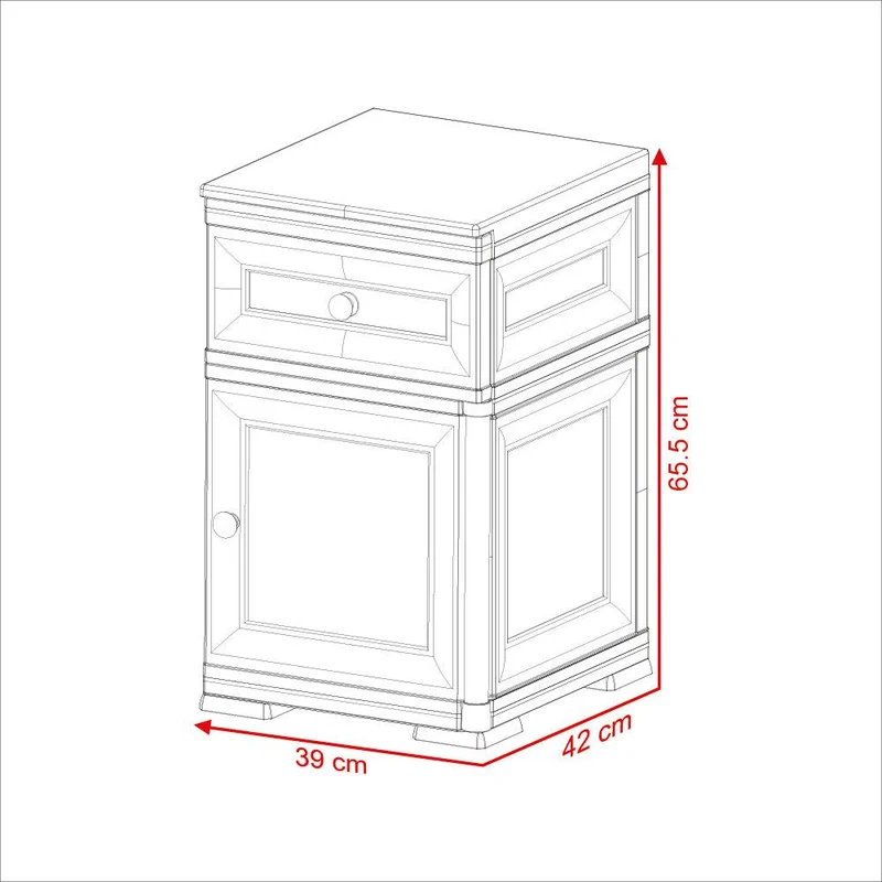 Mueble Organizador Elegance Tiziano, Gris, con Dos Cajones Deslizables
