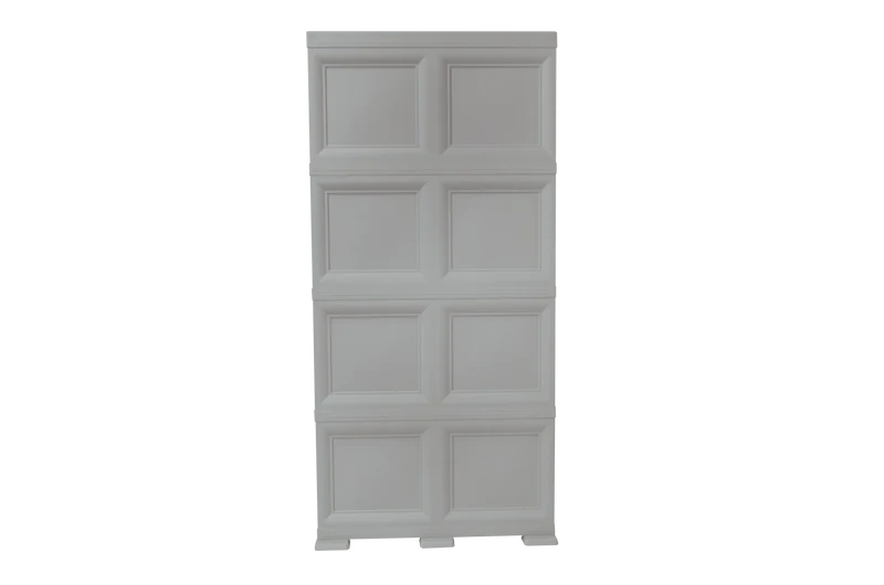 Mueble Organizador Elegance Liso Da Vinci, Gris, con Cuatro Puertas Batientes