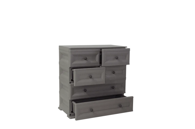 Mueble Organizador Elegance Dalí, Cocoa, con Seis Cajones Deslizables