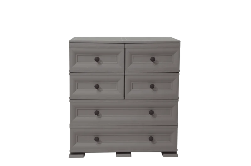 Mueble Organizador Elegance Dalí, Cocoa, con Seis Cajones Deslizables