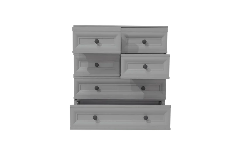 Mueble Organizador Elegance Dalí, Gris, con Seis Cajones Deslizables