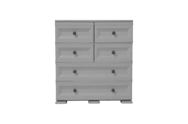 Mueble Organizador Elegance Dalí, Gris, con Seis Cajones Deslizables