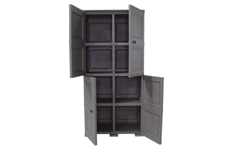 Mueble Organizador Elegance Liso Da Vinci, Cocoa, con Cuatro Puertas Batientes
