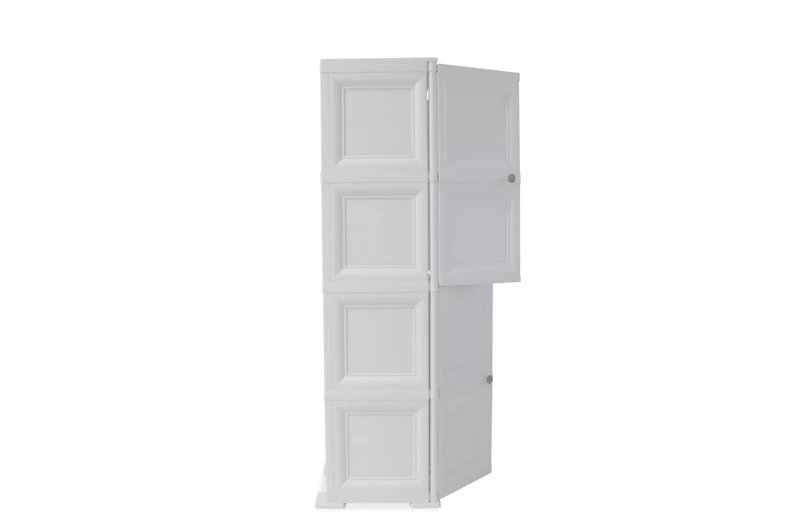 Mueble Organizador Elegance Liso Da Vinci, Blanco Perla, con Cuatro Puertas Batientes