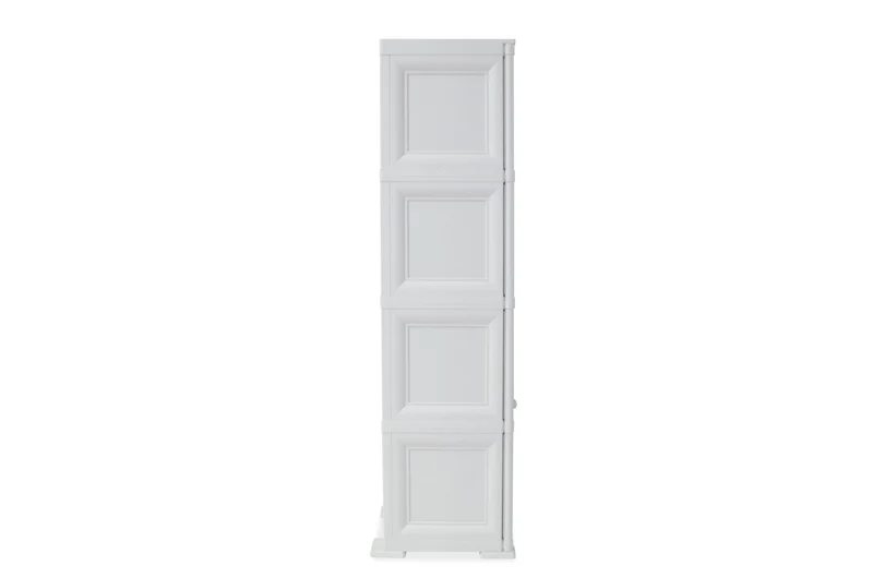 Mueble Organizador Elegance Liso Da Vinci, Blanco Perla, con Cuatro Puertas Batientes
