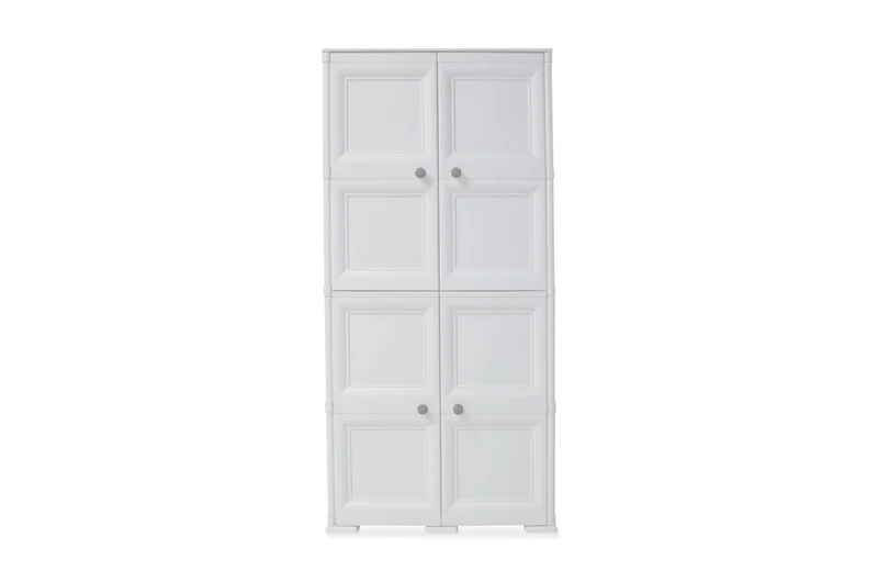 Mueble Organizador Elegance Liso Da Vinci, Blanco Perla, con Cuatro Puertas Batientes