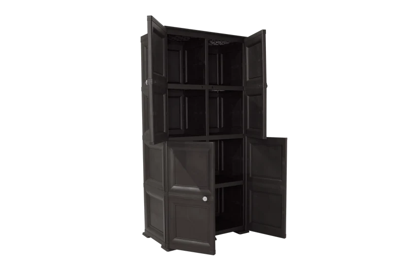 Mueble Organizador Elegance Liso Da Vinci, Wengue, con Cuatro Puertas Batientes